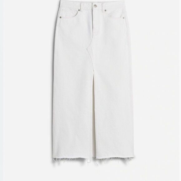 Madewell The Rilee Denim Midi Skirt Tile white NWT - Picture 4 of 11